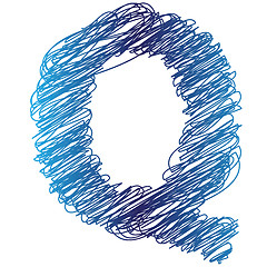 Image showing sketched letter Q