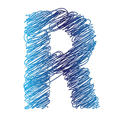 Image showing sketched letter R