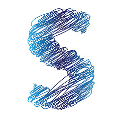 Image showing sketched letter S