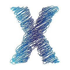 Image showing sketched letter X