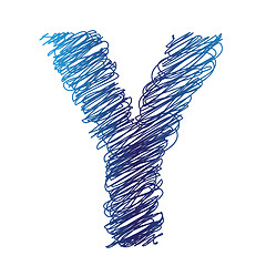 Image showing sketched letter Y