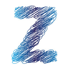 Image showing sketched letter Z