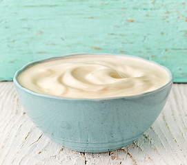 Image showing bowl of greek yogurt