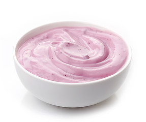 Image showing bowl of yogurt