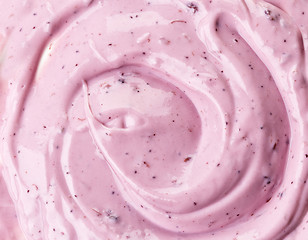 Image showing pink berry yogurt