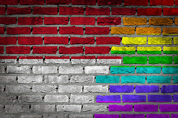 Image showing Dark brick wall - LGBT rights - Indonesia