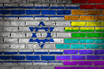 Image showing Dark brick wall - LGBT rights - Israel