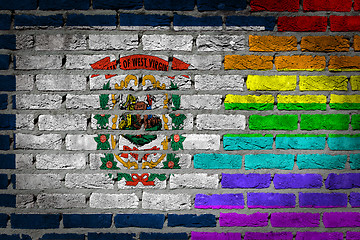 Image showing Dark brick wall - LGBT rights - West Virginia