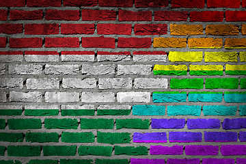 Image showing Dark brick wall - LGBT rights - Hungary