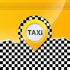 Image showing Taxi background with ripped paper