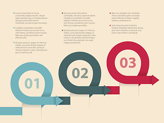 Image showing Curling arrows infographic design