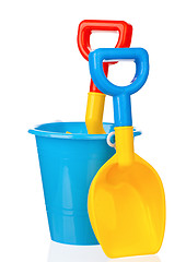 Image showing Toy bucket and spade