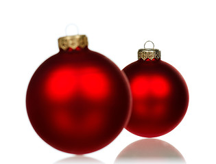 Image showing Red baubles