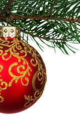 Image showing Christmas baubles