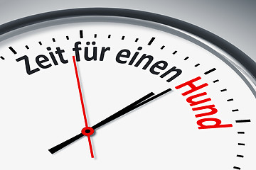 Image showing Uhr mit Text