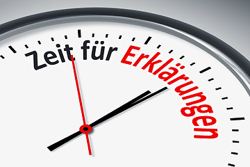 Image showing Uhr mit Text