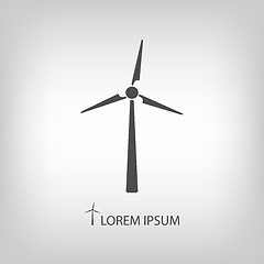 Image showing Grey wind turbine