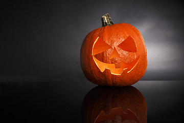 Image showing Pumpkin on black background for Halloween