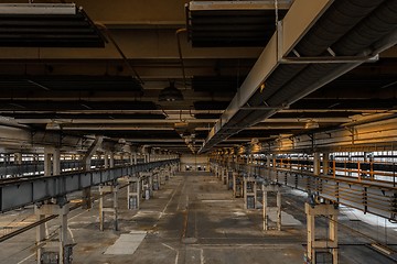 Image showing Large industrial hall of a repair station