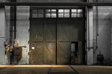 Image showing Industrial interior of an old factory