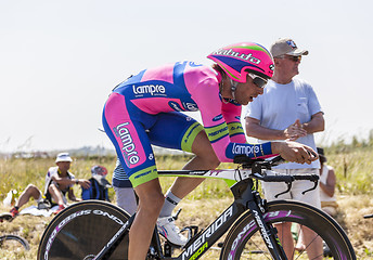 Image showing The Cyclist Davide Cimolai 