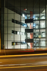 Image showing office building in the center of Helsinki at night