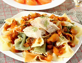 Image showing Pasta with fish