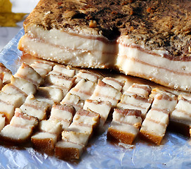 Image showing Cold-smoked pork fat