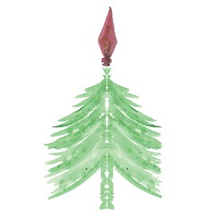 Image showing christmas green tree