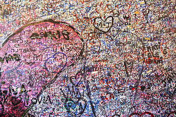 Image showing Wall full of messages in Juliet's House