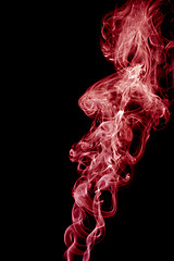 Image showing Red smoke on black background