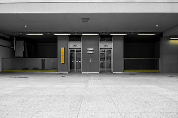 Image showing Modern building with an elevator