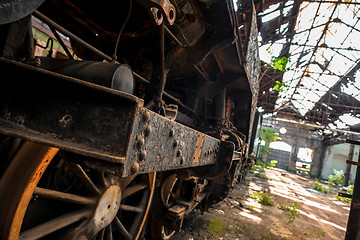 Image showing Part of an old industrial train