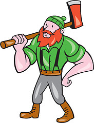 Image showing Paul Bunyan LumberJack Isolated Cartoon