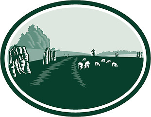 Image showing Avebury Stone Henge Circle Retro