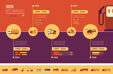 Image showing Transportation Infographic Template.