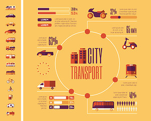 Image showing Transportation Infographic Template.