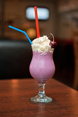 Image showing Cherry milkshake