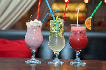 Image showing three healthy nonalcoholic cocktails