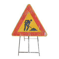 Image showing Road works sign