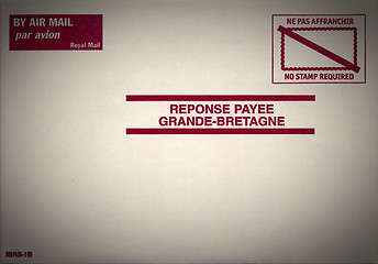 Image showing Retro letter envelope