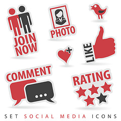 Image showing Set Social Media Icons