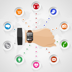 Image showing Smart Watch with Applications