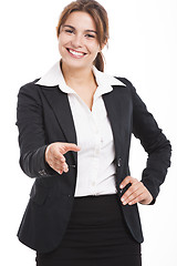 Image showing Business woman giving a handshake
