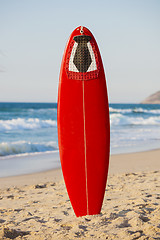 Image showing Red surfboard