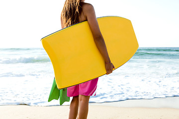 Image showing Female bodyboarder