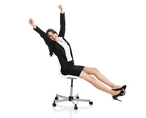 Image showing Happy business woman