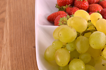 Image showing A close-up of grapes, taken with a macro lens