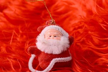 Image showing Santa Claus, christmas invitation card, close up