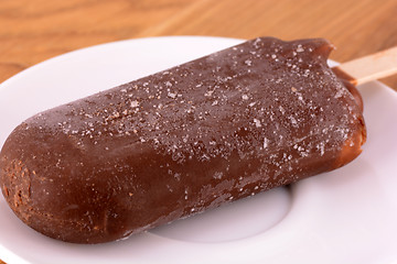 Image showing Close up of chocolate ice cream